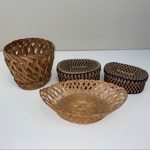 Baskets Set of 4 Desk Storage
